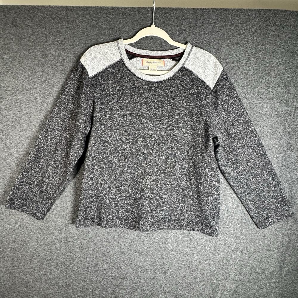 TOMMY BAHAMA Pullover crewneck Sweatshirt Grey Size MEDIUM Cotton Blend